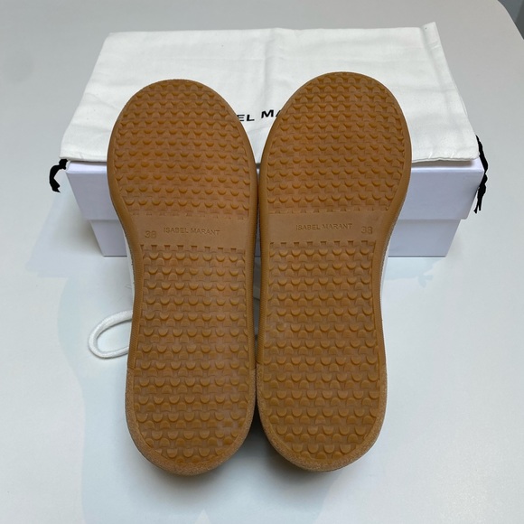 Isabel Marant Bryce Leather Sneaker in White/Black sz 38 New in Box - Picture 7 of 10